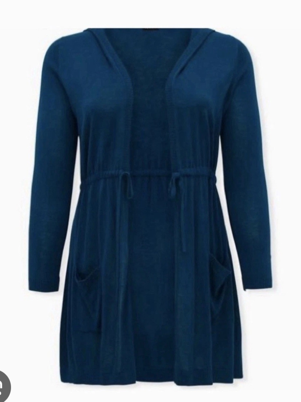 Torrid Sz 1 Hooded Swim Cover-Up with Drawstring Waist